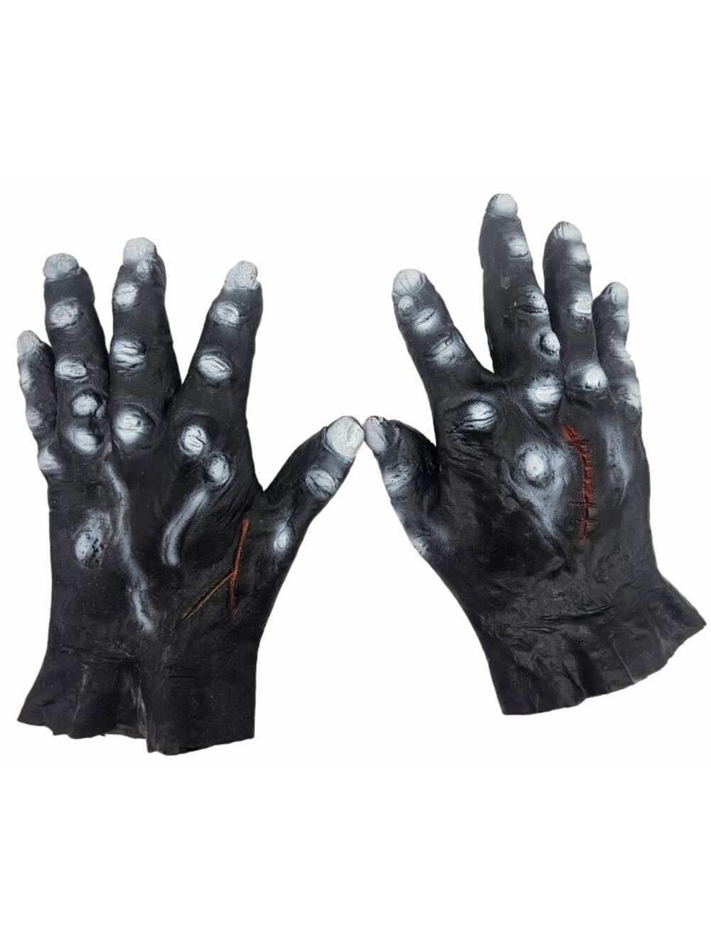 Vintage Ben Cooper Black Frankenstein Monster Hand Gloves Halloween Costume 1984